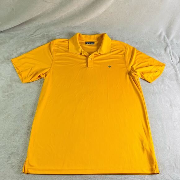 Callaway Golf Polo Shirt Men's Large Orange Micro Texture Lightweight Polyester‎ - Picture 1 of 9